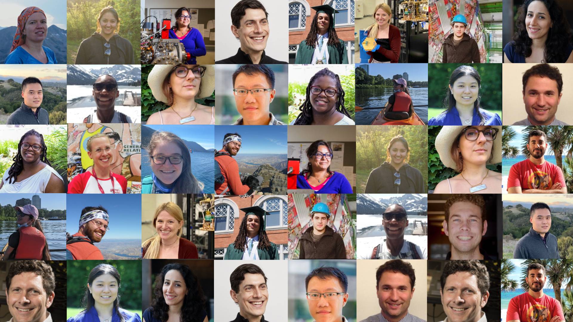 Collage of physicists' faces