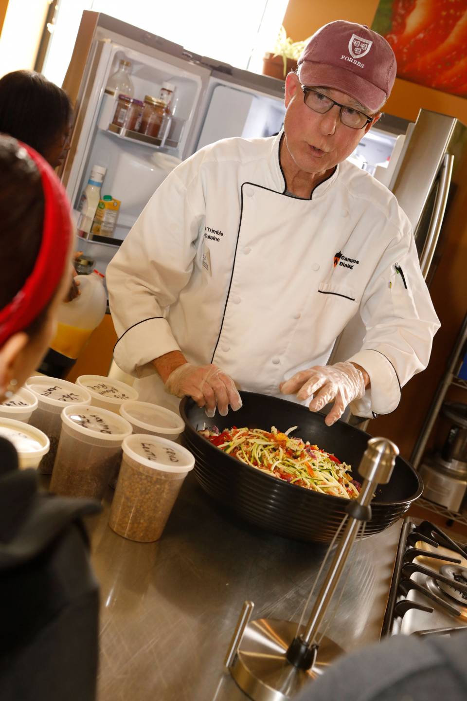 Alexander Trimble cooking for HomeFront clients
