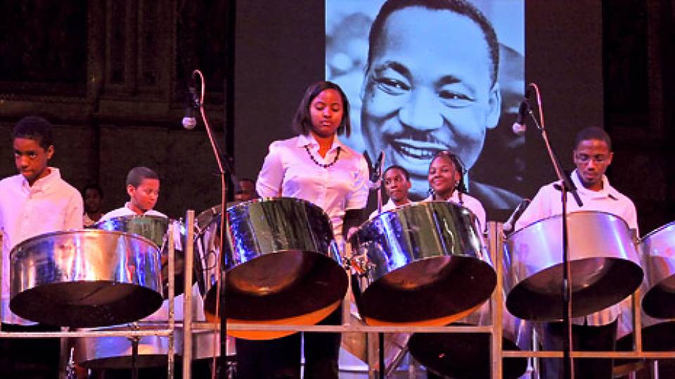 Steel drum players