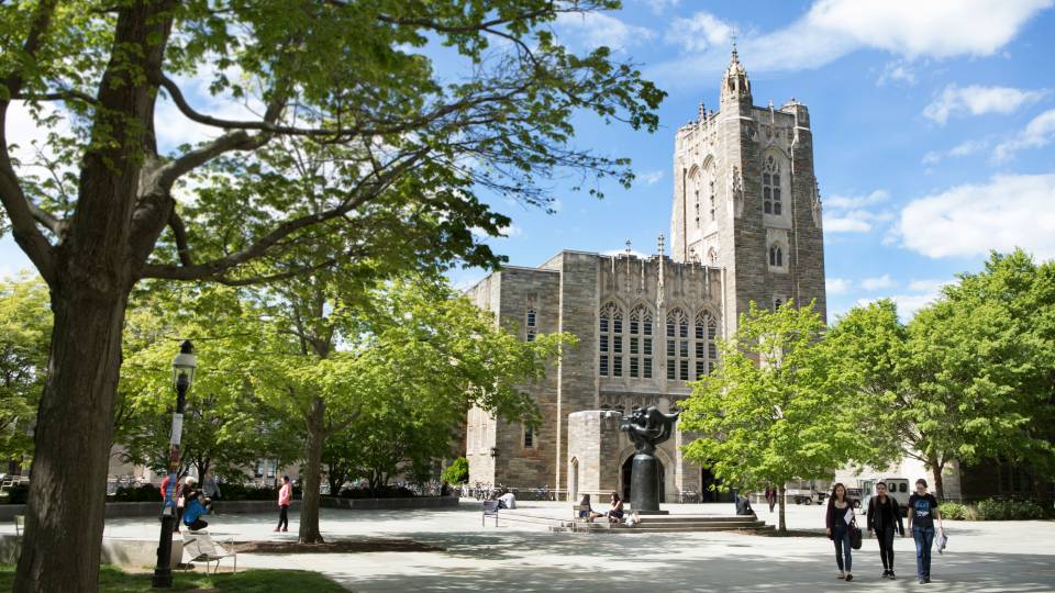 Firestone Library plaza 