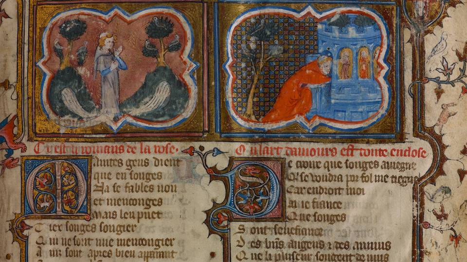 Detail from ancient illuminated manuscript