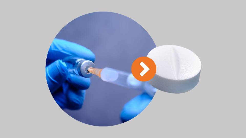 injectable vaccine to pill
