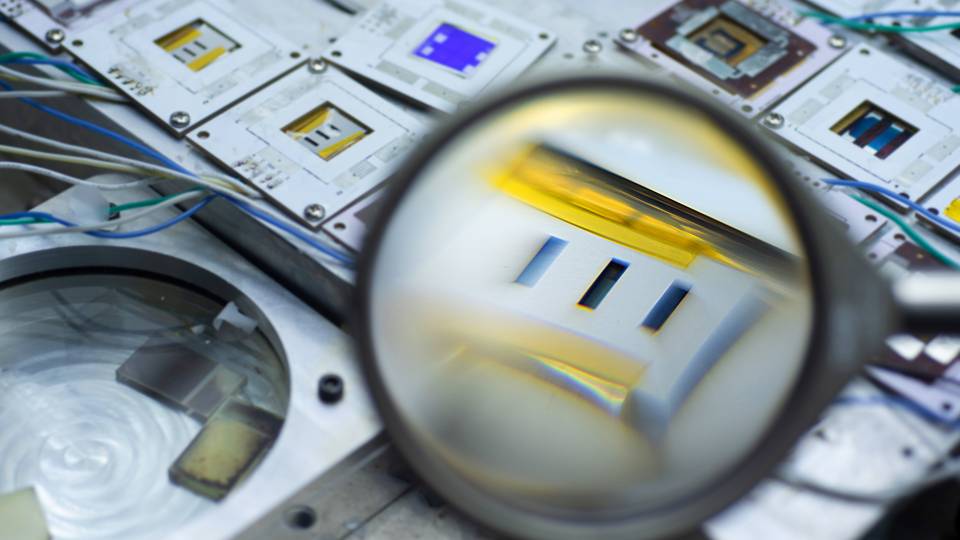 An emerging class of solar energy technology, made with perovskite semiconductors