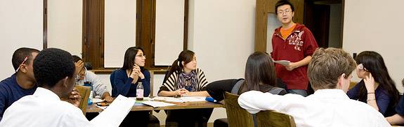 Students discussing