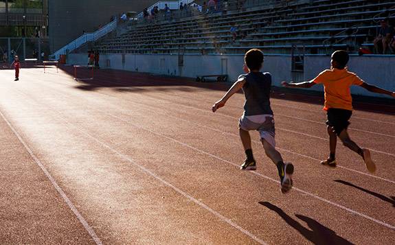 Kids running