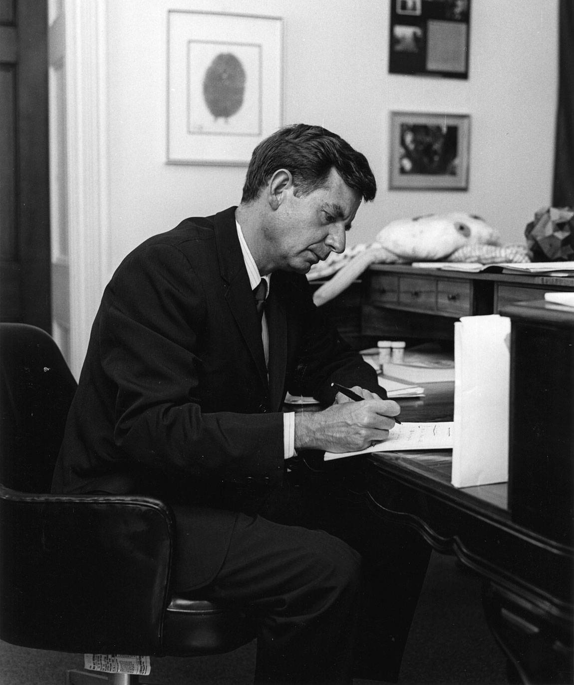 Princeton President Emeritus William G. Bowen in 1981