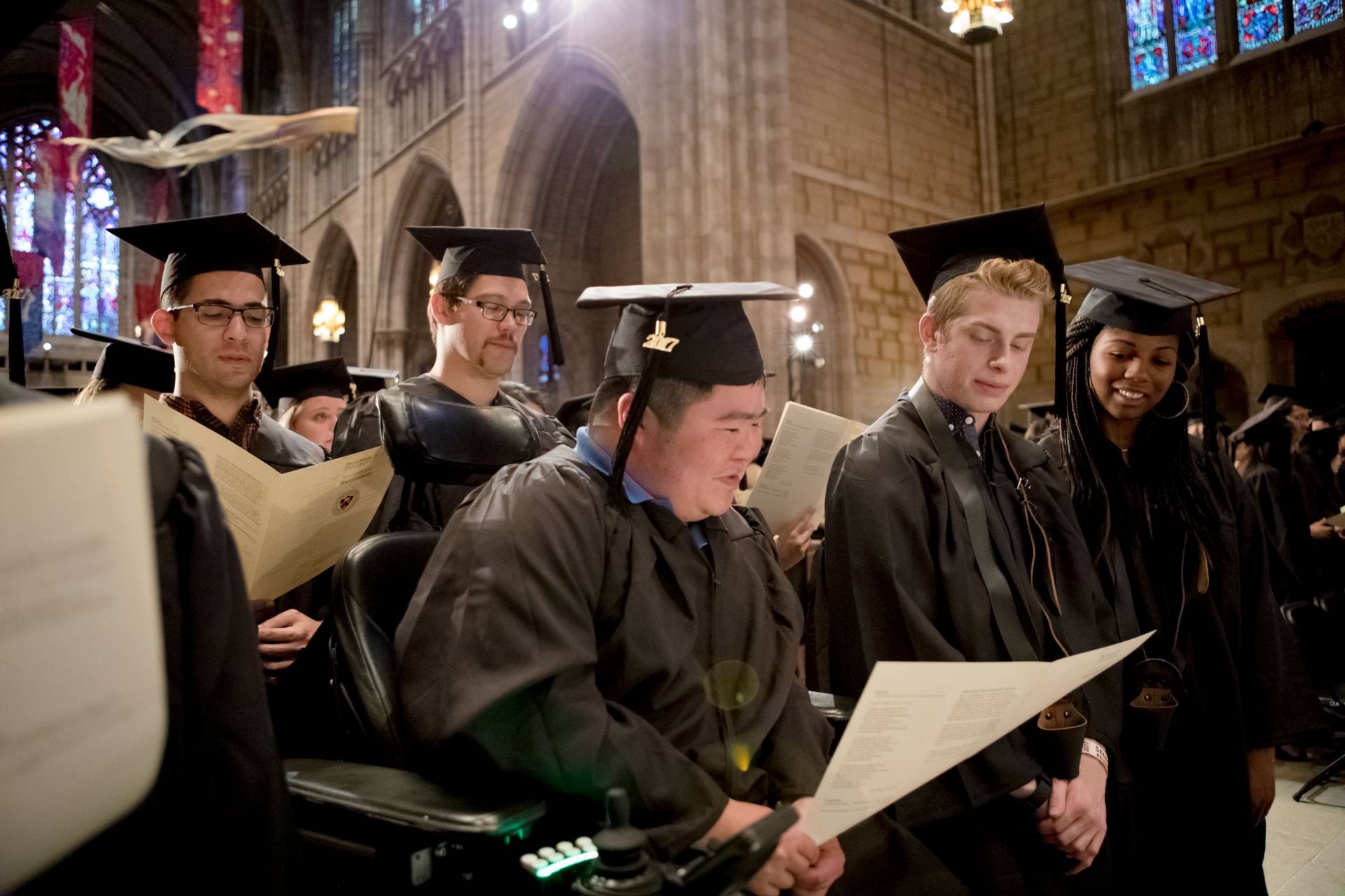 Students participating in Baccalaureate 2017 in the chapel