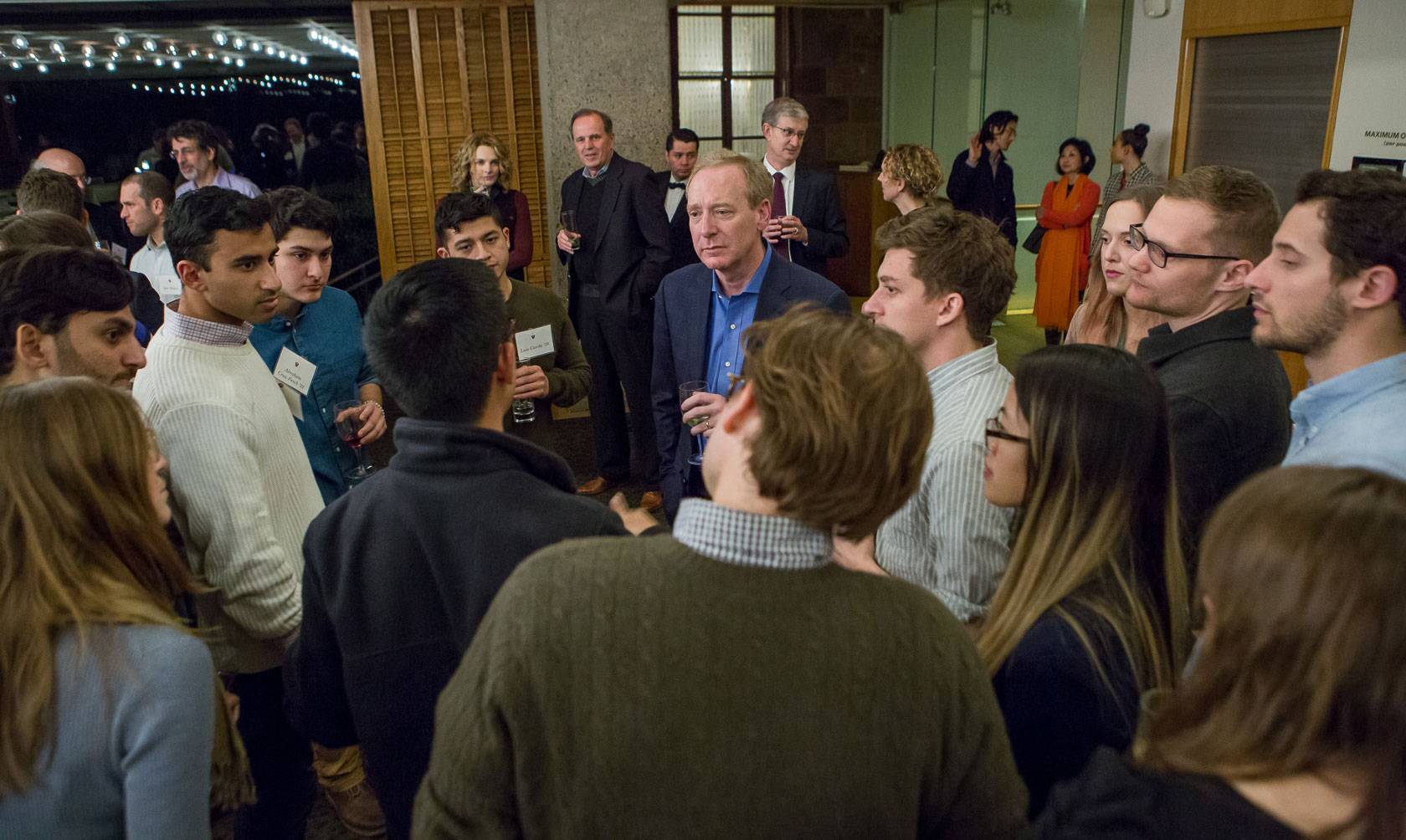 Brad Smith with students