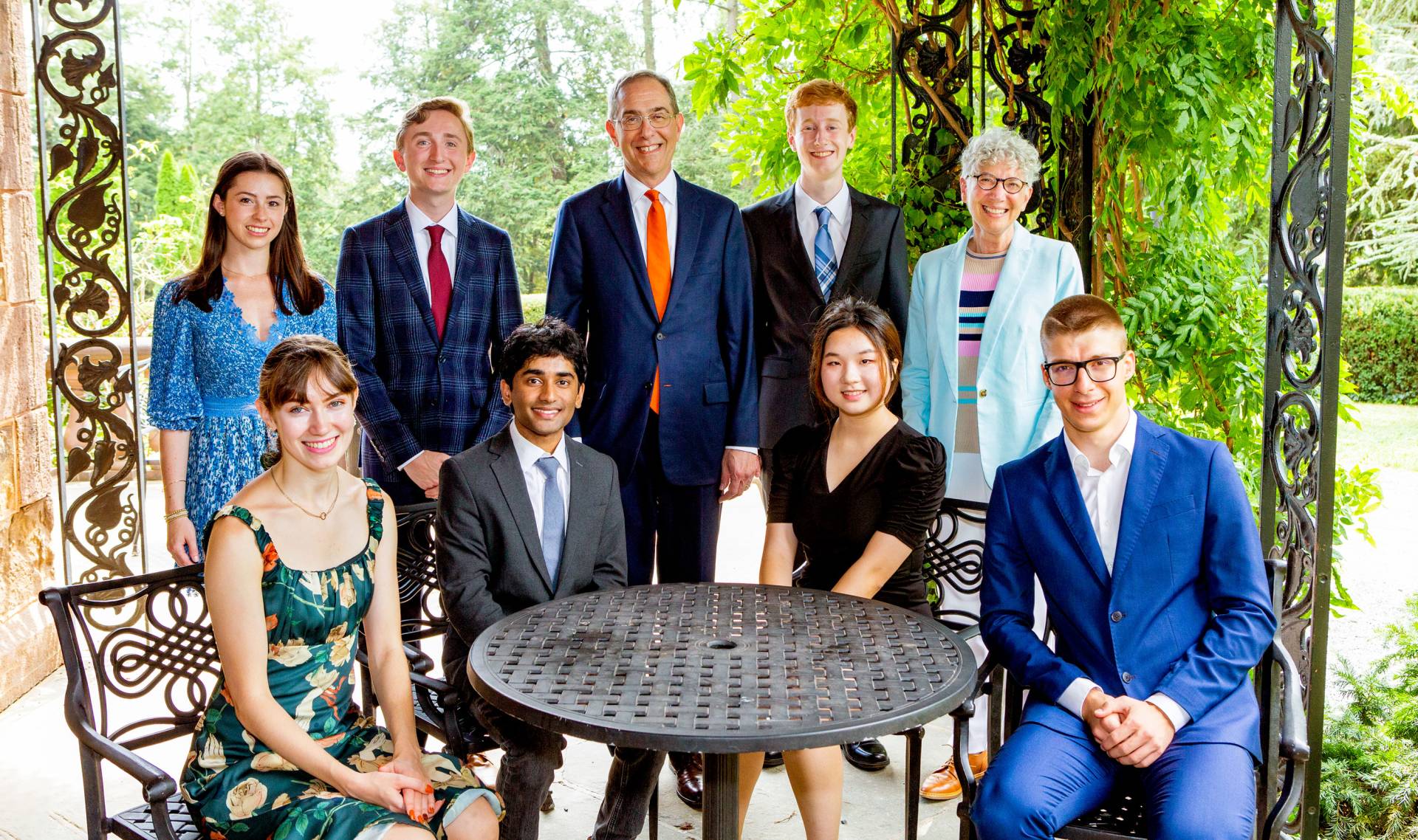 President Eisgruber, Jill Dolan and students