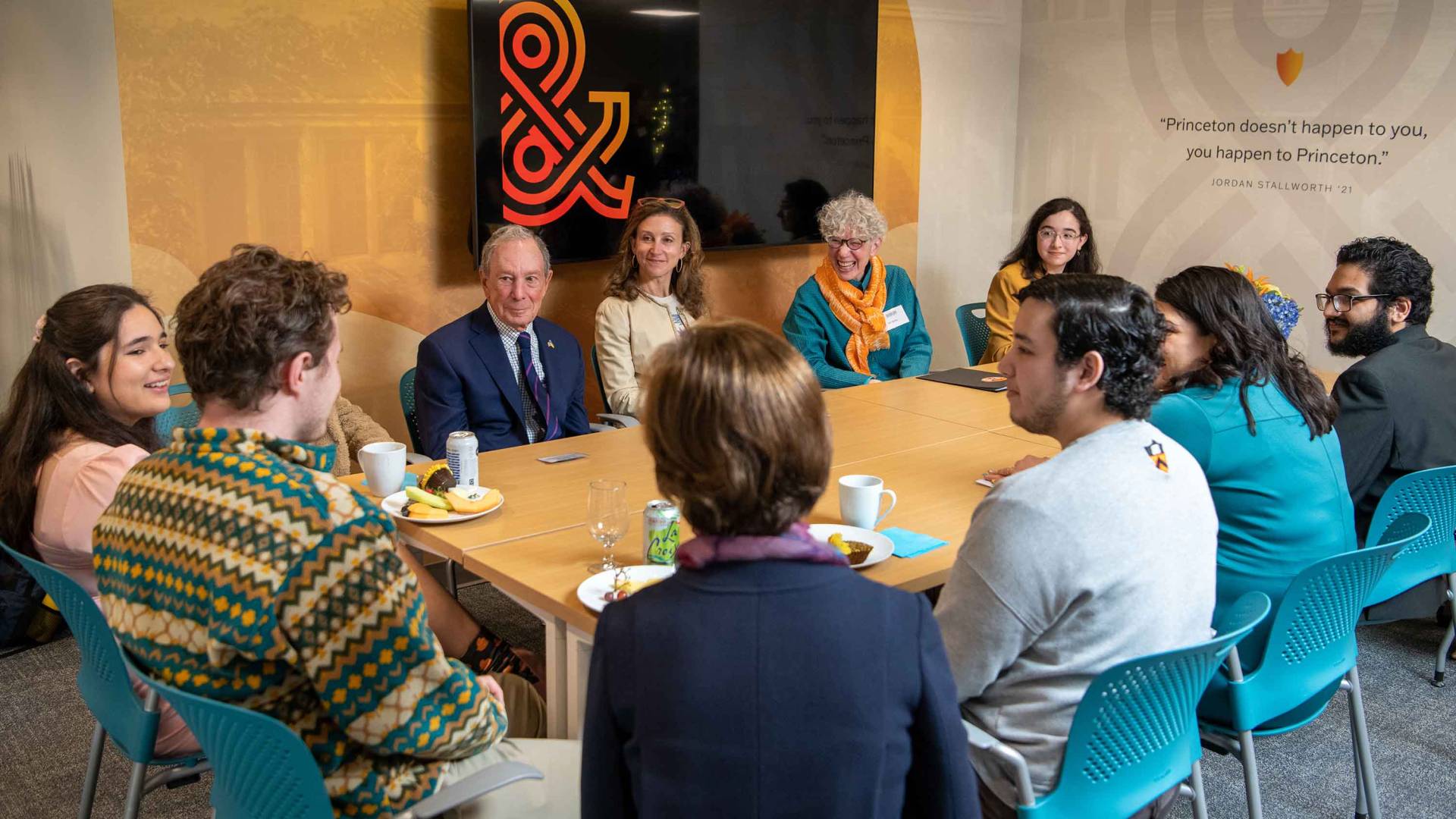 Emma Bloomberg Center for Access and Opportunity group sitting around a table