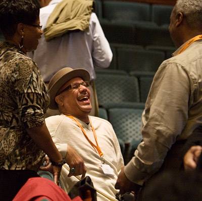 Alumni laughter