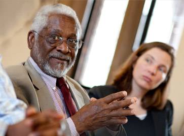 Joseph with Princeton researchers
